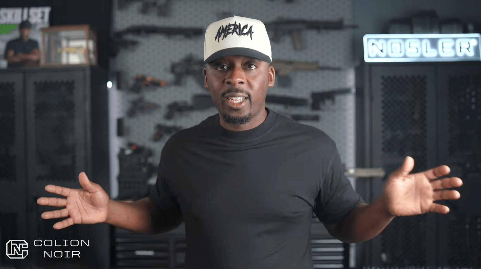 Colion Noir in America hat