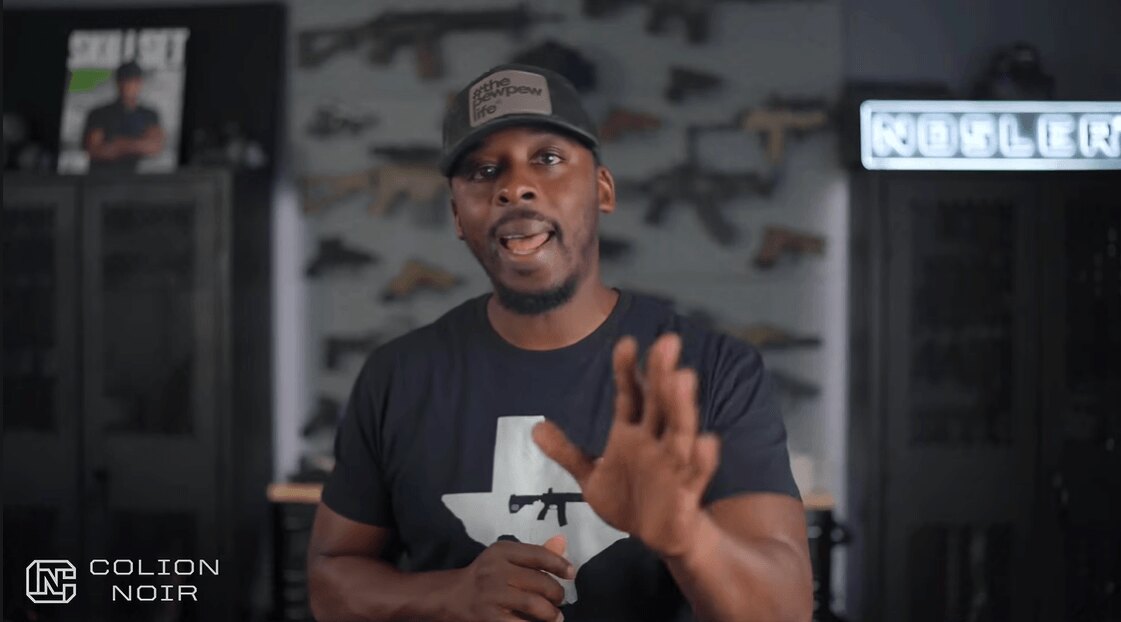 Colion Noir speaking in his studio