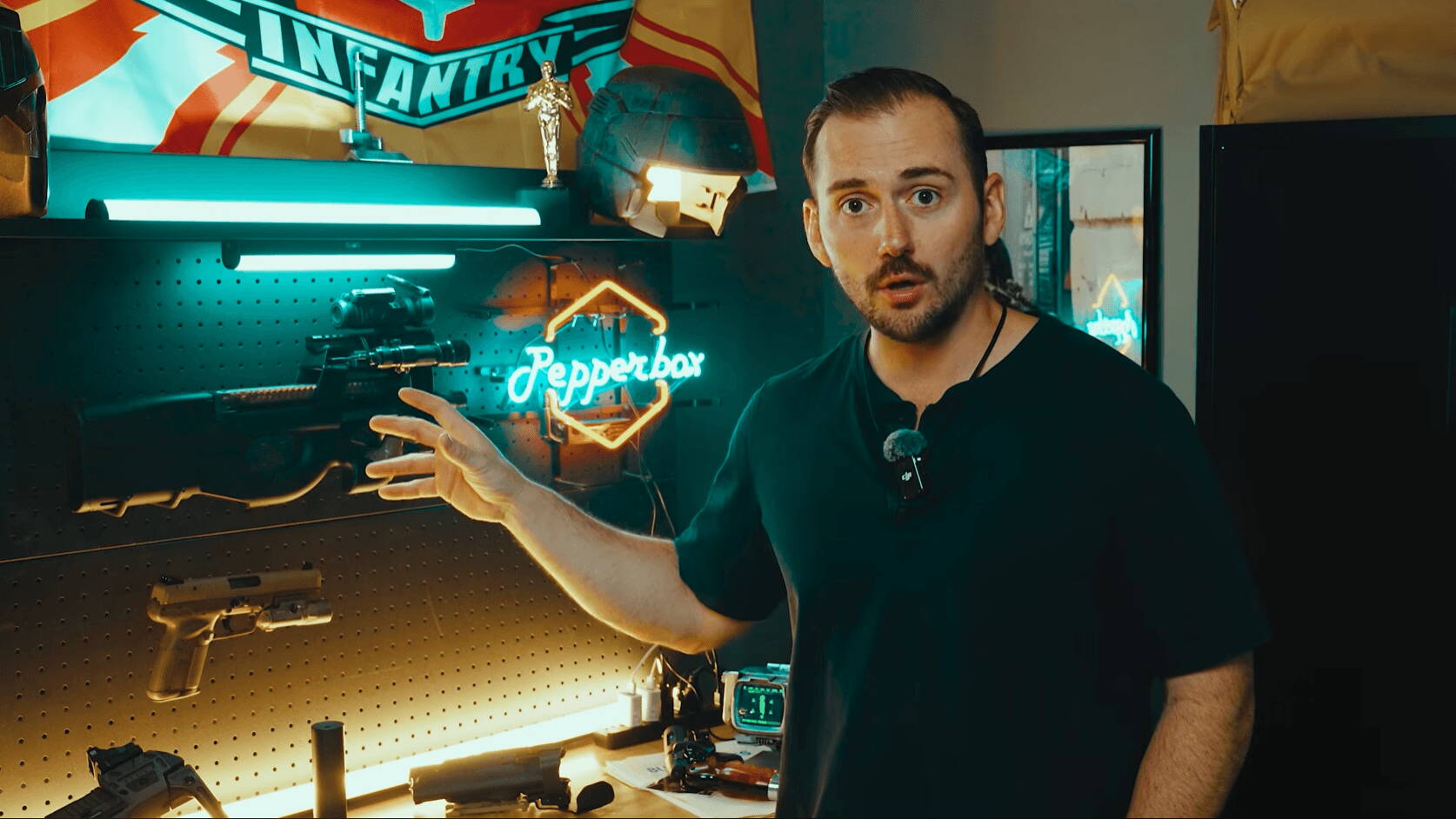 Host with PS90 and Five-seven